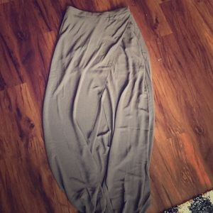 Olive small maxi skirt